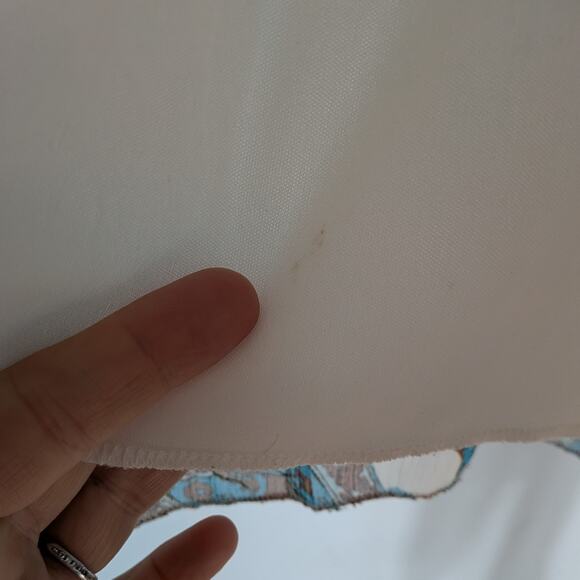 Vintage Babydoll Midi Dress 8 Blue Brown Fairy Grunge Halter Floral Handkerchief - Picture 14 of 16